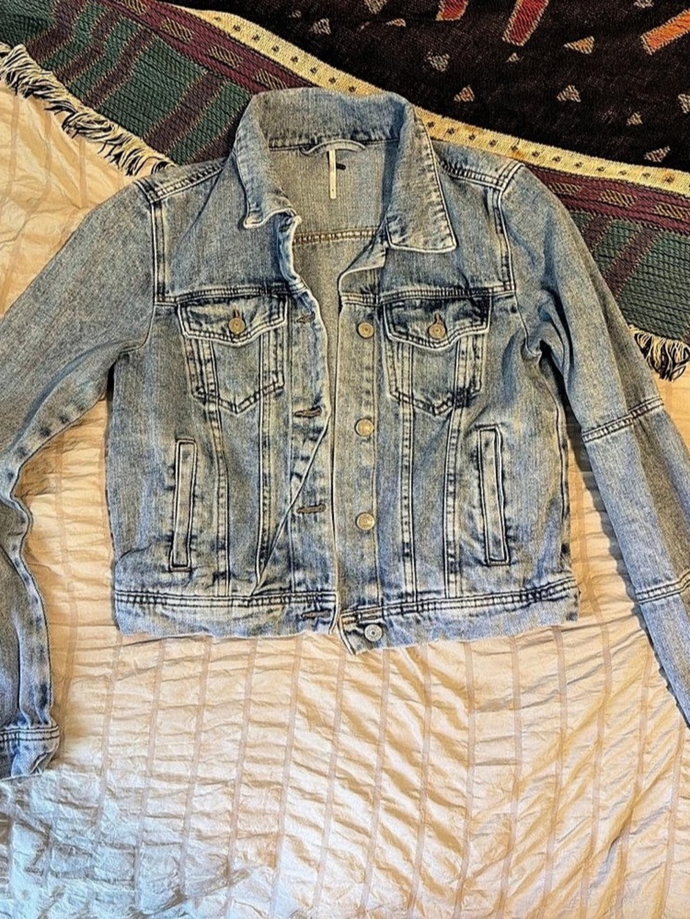 Free People Opal Denim Jacket Women's Blue